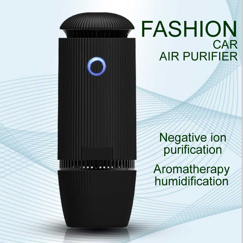 Aroma Humidifier Anion Car Air Purifier 2in1 HEPA Filter Negative Ion Generator Remove Formaldehyde Pm2.5 for Car Home Office